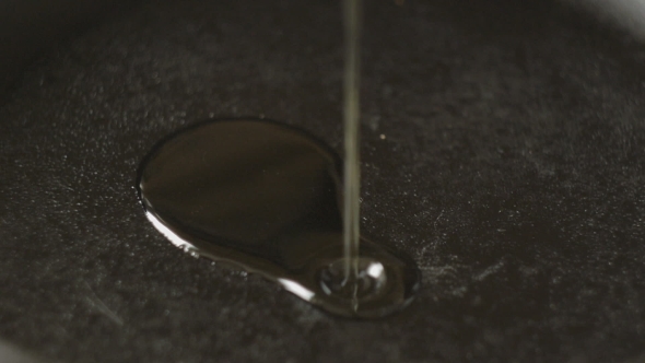 Vegetable Oil Pour Into Hot Pan