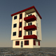 Low Poly Apartment Building - 3DOcean Item for Sale