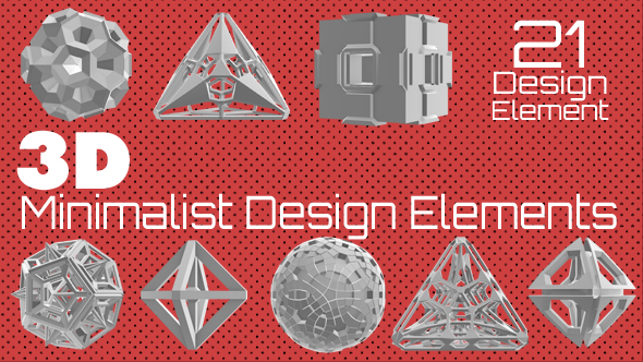 3D Minimalist Design Elements Pack