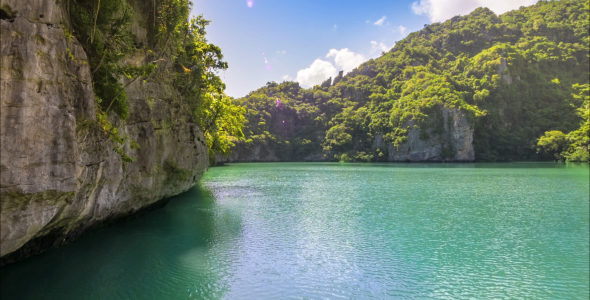 Lake In The Rocky Crater