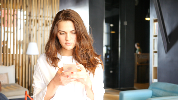 Text Messaging Girl on Smartphone