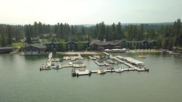 Lakeside Boat Dock In The Mountains of Idaho