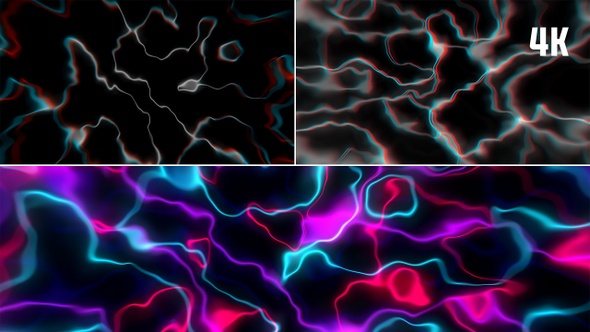 Neon Lines Abstract Looping Background Pack