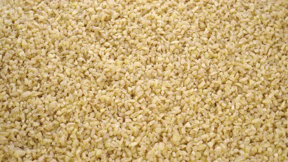 Bulgur grain close up