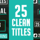 Clean Titles Pack - VideoHive Item for Sale