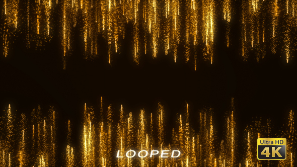 Gold Particles Streak Background