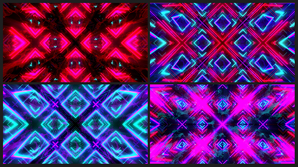 Neon Cubes VJ Loops Pack II