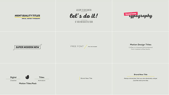 Clean Modern Titles alt