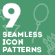 9 Seamless Icon Patterns - GraphicRiver Item for Sale