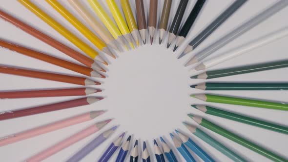 Color Pencils Pastels Circle