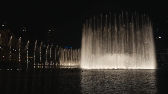 Singing Fountains In Dubai At Night