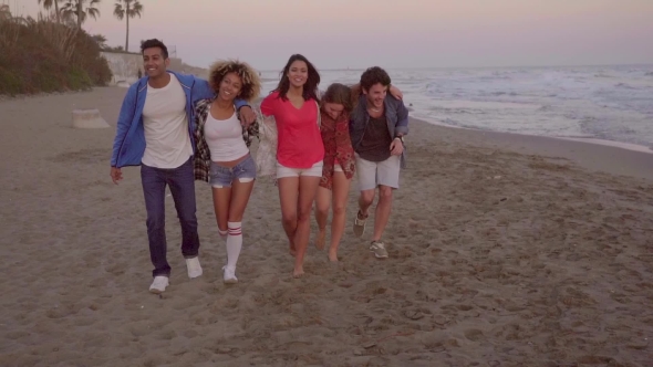 Young People On The Beach