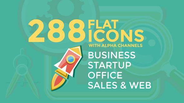 Business & Startup Flat Icons alt
