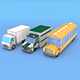 Low Poly Bus Truck Lorry - 3DOcean Item for Sale