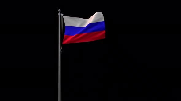 Russian Flag With Alpha 4K