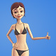 Sara 3D Character in Bikini - Beautiful Woman Presenter - VideoHive Item for Sale