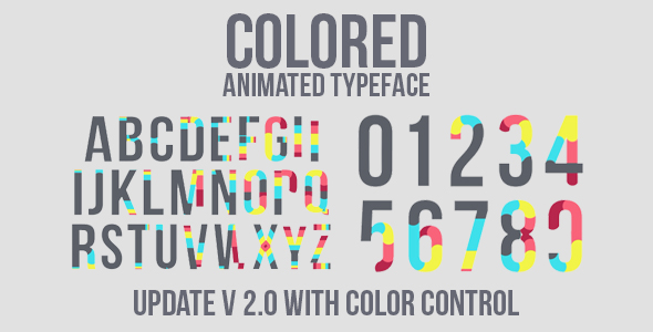 Colored Animated Typeface