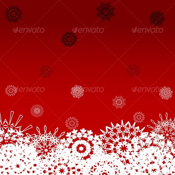 Christmas background with the snowflakes