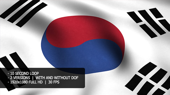 South Korea Flag Background