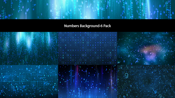 Numbers Background-6 Pack