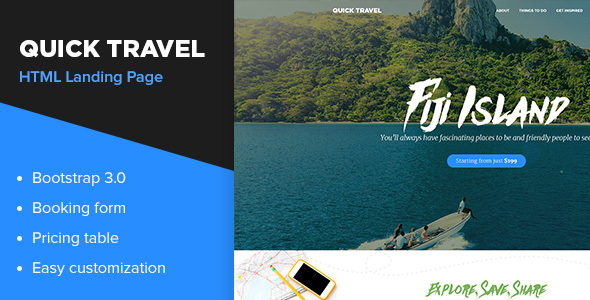Quick Travel HTML Landing Page