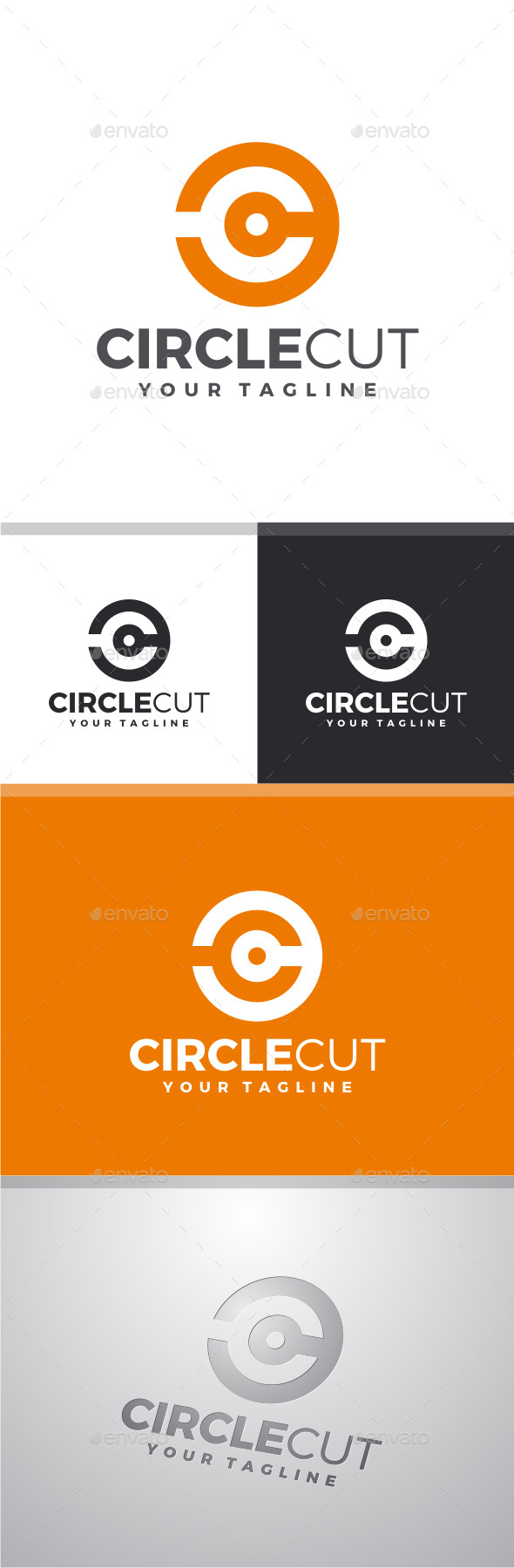 Circle Cut - Letter C Logo