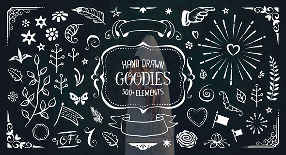 500+ Hand Drawn Elements Pack