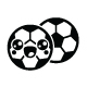 Kawaii Football or Soccer Ball Icons - GraphicRiver Item for Sale