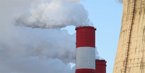  Chimneys Of A Power Station