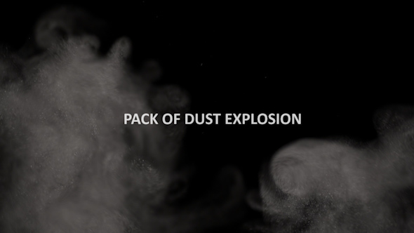 Pack of Dust Explosion on a Black Background