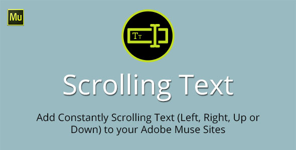 Scrolling Text Adobe Muse Widget