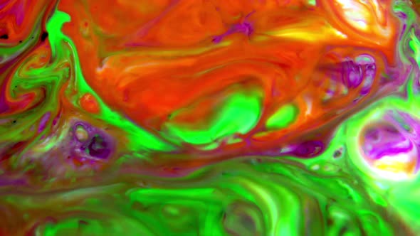 Abstract Food Color Swirling And Blasting Texture