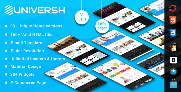 Universh – Material Education, Events, News, Learning Centre & Kid School MultiPurpose HTML Template