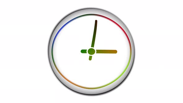 Time lapse clock animation. Clock hand speed rotation. Vd 916