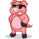 Deep Pink Pig Mascot Set - GraphicRiver Item for Sale