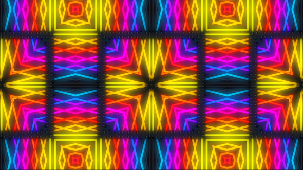Neon Light Colorful Kaleidoscope