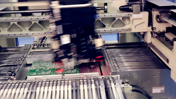 Robotic Production Of Printed Circut Board.