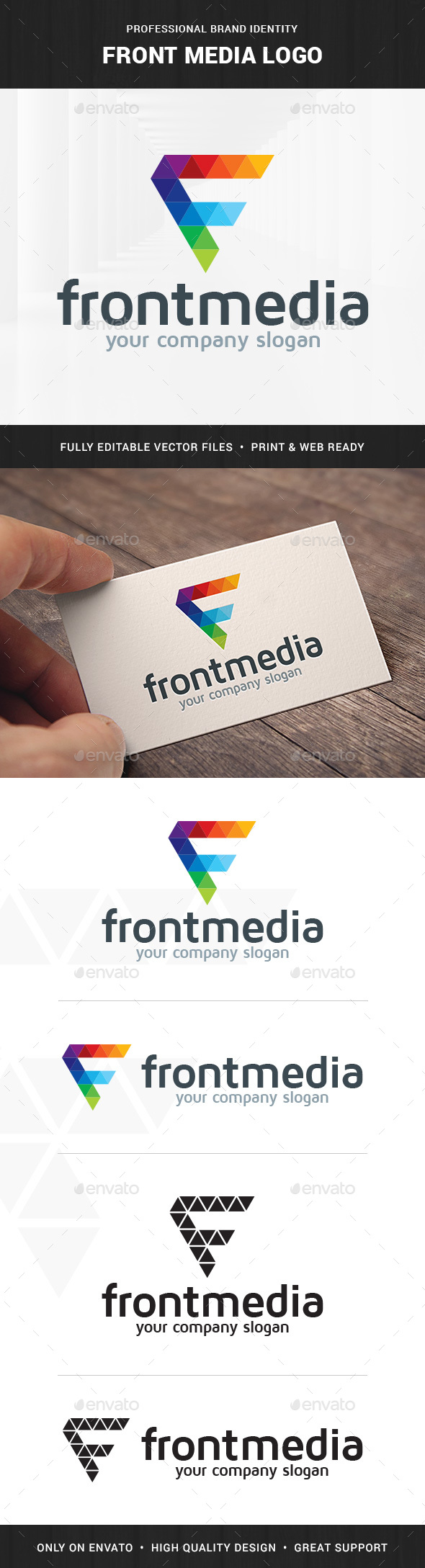 Front Media - Letter F Logo