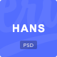 Hans - Material Design Personal Portfolio Psd Template - ThemeForest Item for Sale