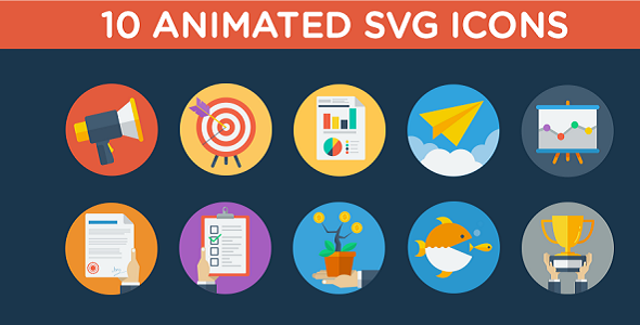 Animated SVG Business Strategy Icons