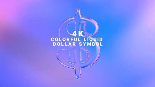 Colorful Liquid Dollar Symbol