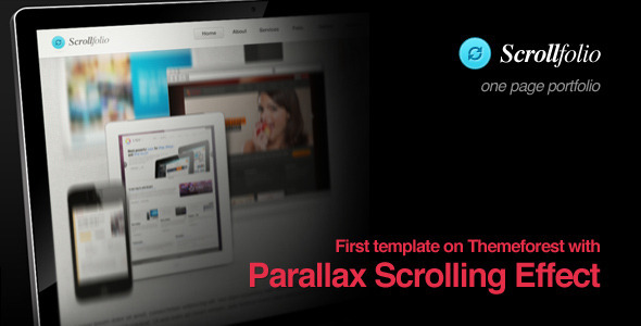 Scrollfolio - portfel Parallax Scrolling Effect