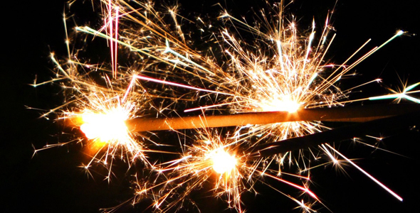 Sparks Flame Light from Fireworks 10