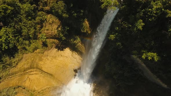 Beautiful Tropical Waterfall.