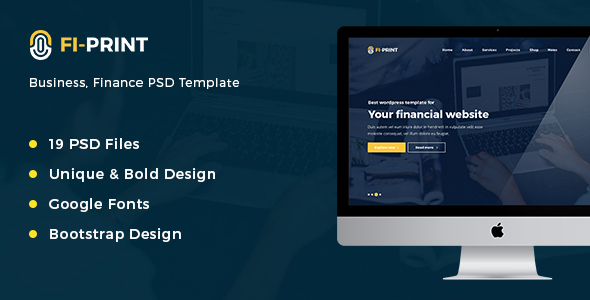 Fi-Print – Business, Finance PSD Template