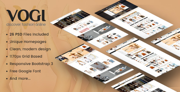 Vogi - Multi-Purpose eCommerce PSD Template