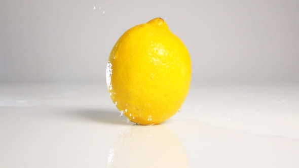 Lemon Movie Down On White Surface