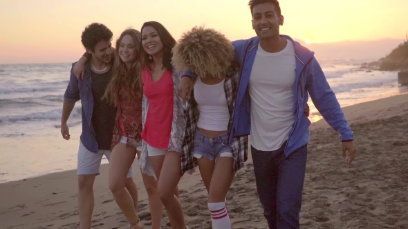 Young People On The Beach