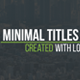 Minimal Titles - VideoHive Item for Sale
