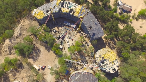 Aerial View Of Construction Site